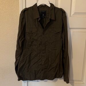 O'Neill Men's XL Olive button down shirt